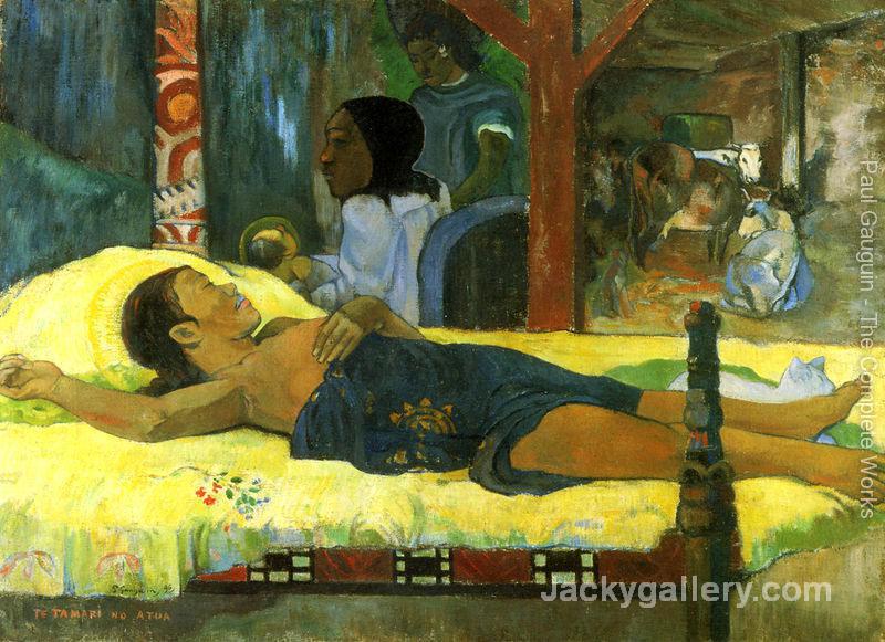 Geburt Christi, des Gottessohnes (Te tamari no atua) by Paul Gauguin paintings reproduction